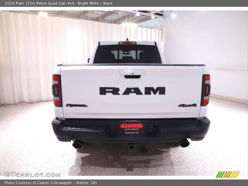 Bright White / Black 2020 Ram 1500 Rebel Quad Cab 4x4