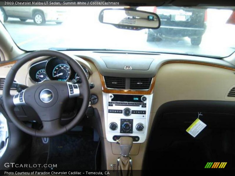 Summit White / Cocoa/Cashmere 2009 Chevrolet Malibu LT Sedan
