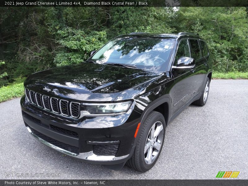 Diamond Black Crystal Pearl / Black 2021 Jeep Grand Cherokee L Limited 4x4