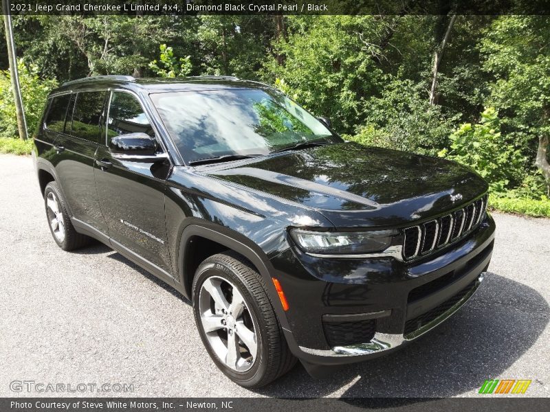 Diamond Black Crystal Pearl / Black 2021 Jeep Grand Cherokee L Limited 4x4