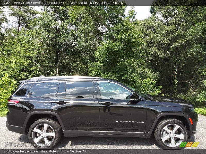 Diamond Black Crystal Pearl / Black 2021 Jeep Grand Cherokee L Limited 4x4