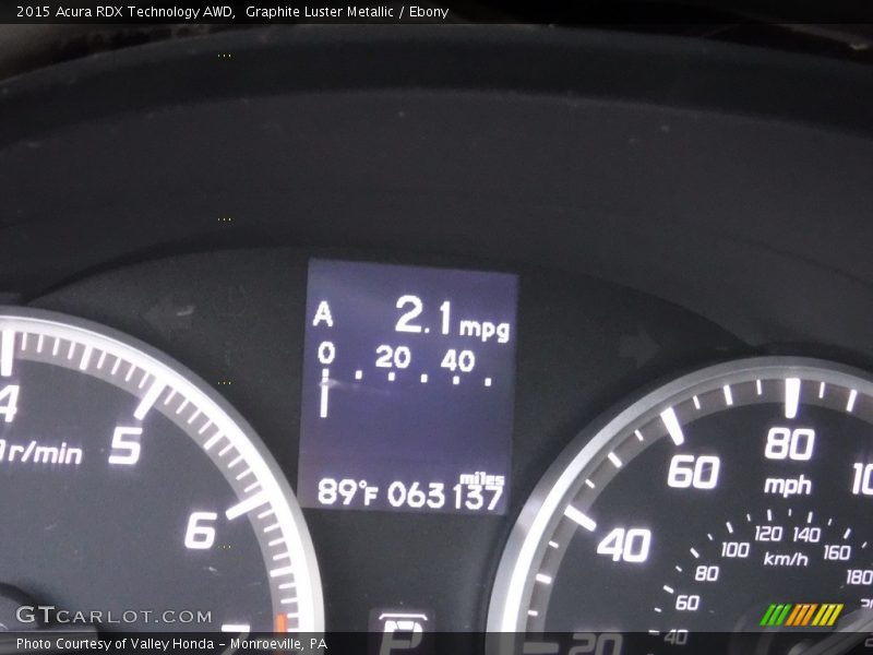 Graphite Luster Metallic / Ebony 2015 Acura RDX Technology AWD
