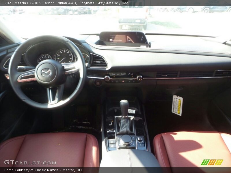 Polymetal Gray Metallic / Red 2022 Mazda CX-30 S Carbon Edition AWD
