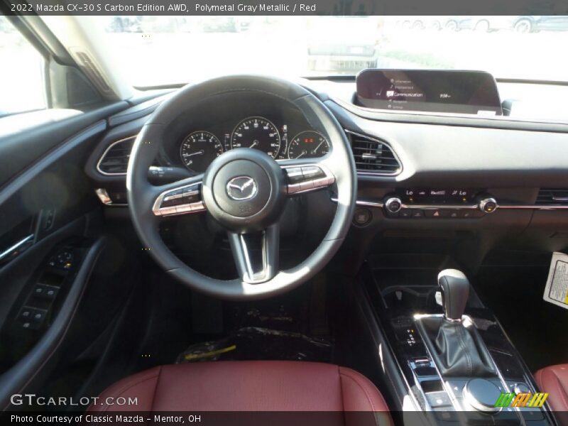 Polymetal Gray Metallic / Red 2022 Mazda CX-30 S Carbon Edition AWD