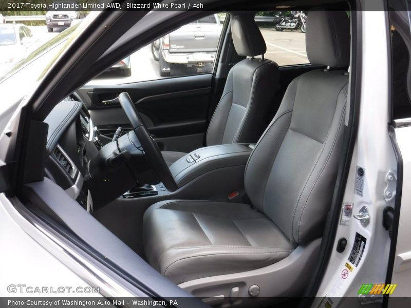 Blizzard White Pearl / Ash 2017 Toyota Highlander Limited AWD