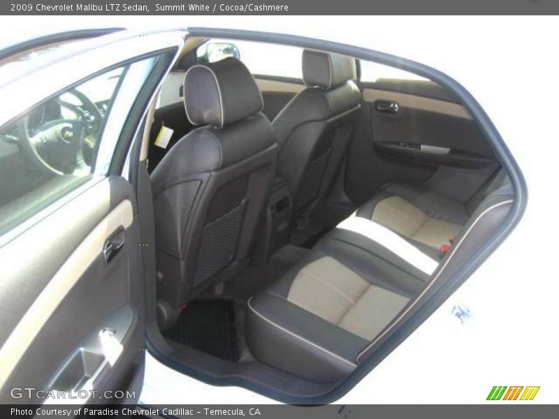 Summit White / Cocoa/Cashmere 2009 Chevrolet Malibu LTZ Sedan
