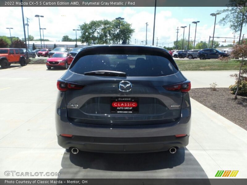 Polymetal Gray Metallic / Red 2022 Mazda CX-5 S Carbon Edition AWD