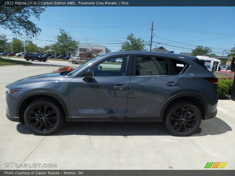 Polymetal Gray Metallic / Red 2022 Mazda CX-5 S Carbon Edition AWD