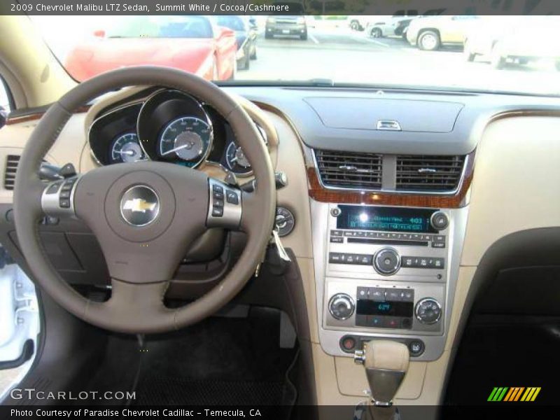 Summit White / Cocoa/Cashmere 2009 Chevrolet Malibu LTZ Sedan