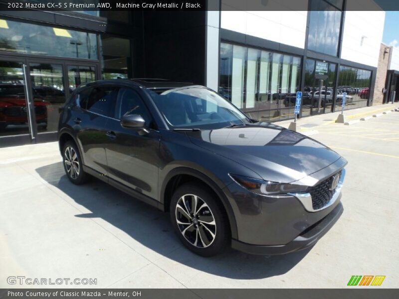 Machine Gray Metallic / Black 2022 Mazda CX-5 S Premium AWD