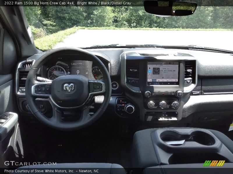 Bright White / Black/Diesel Gray 2022 Ram 1500 Big Horn Crew Cab 4x4