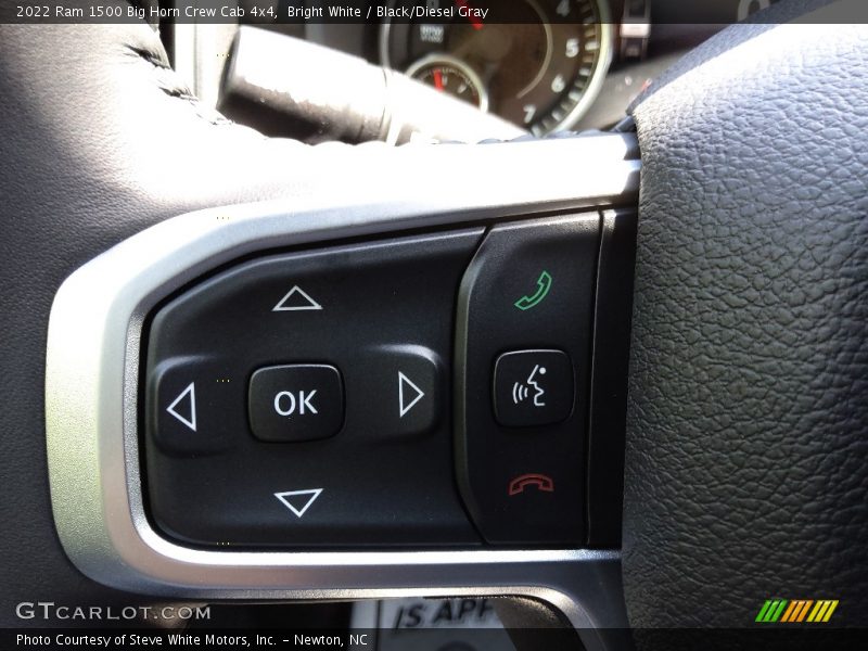 Bright White / Black/Diesel Gray 2022 Ram 1500 Big Horn Crew Cab 4x4