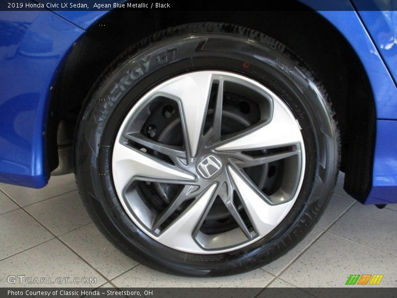 Agean Blue Metallic / Black 2019 Honda Civic LX Sedan