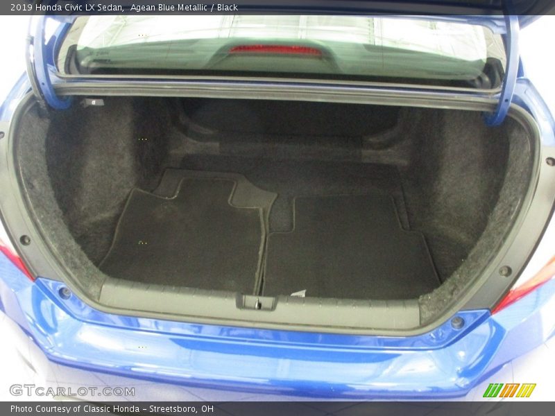 Agean Blue Metallic / Black 2019 Honda Civic LX Sedan