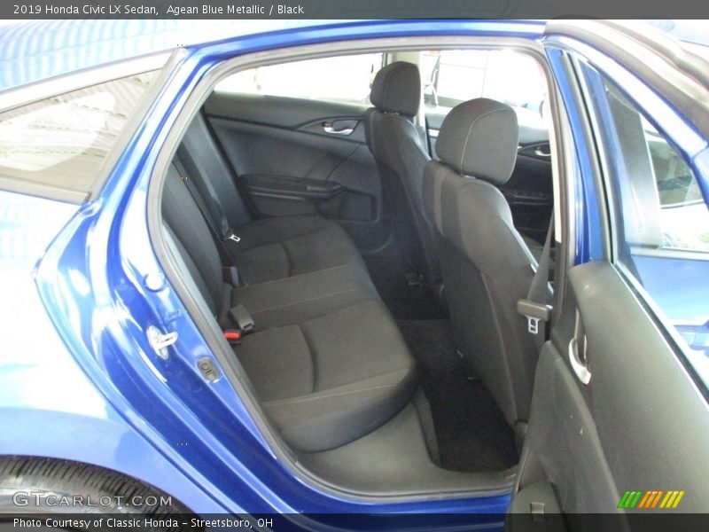 Agean Blue Metallic / Black 2019 Honda Civic LX Sedan