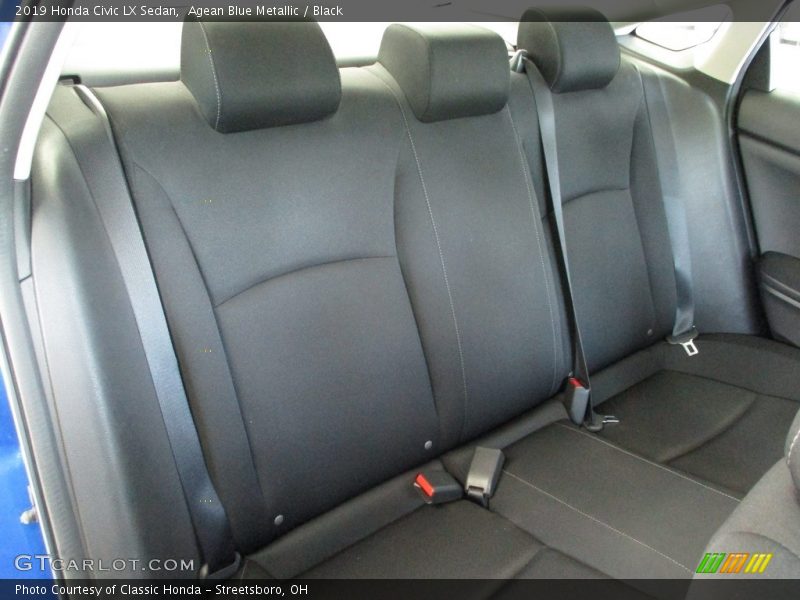 Agean Blue Metallic / Black 2019 Honda Civic LX Sedan