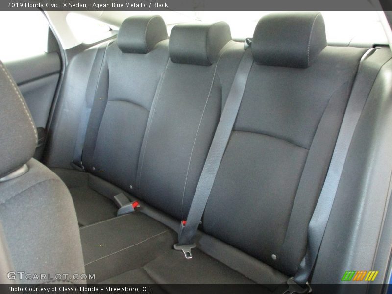 Agean Blue Metallic / Black 2019 Honda Civic LX Sedan