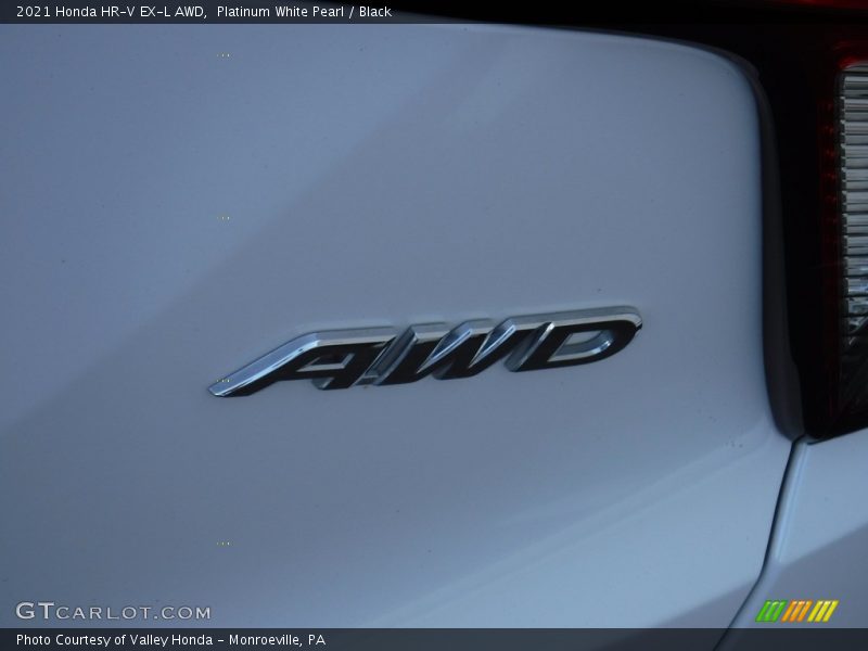 Platinum White Pearl / Black 2021 Honda HR-V EX-L AWD