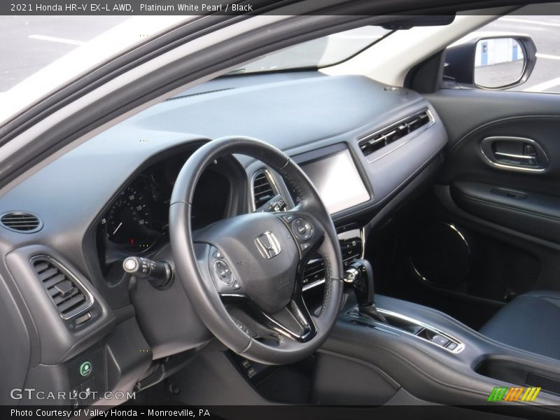 Platinum White Pearl / Black 2021 Honda HR-V EX-L AWD