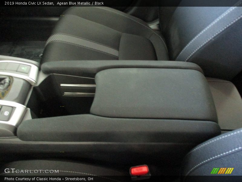 Agean Blue Metallic / Black 2019 Honda Civic LX Sedan