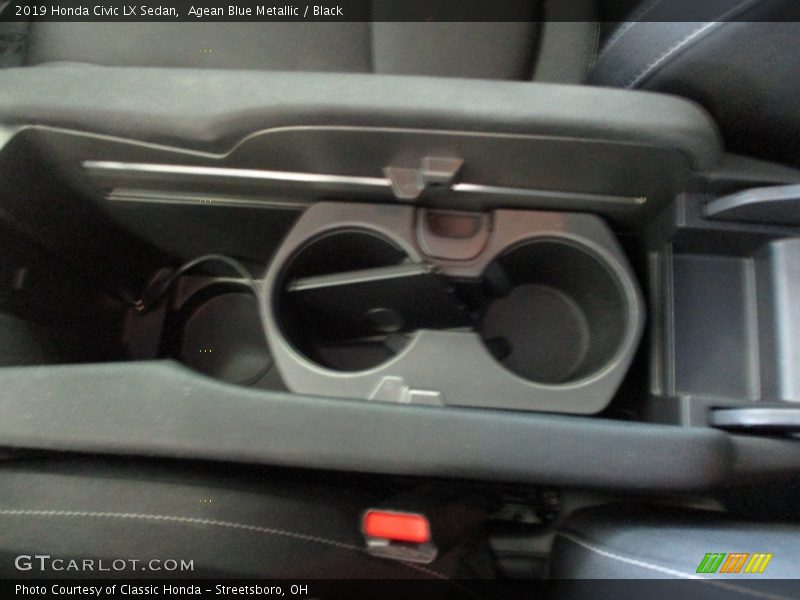Agean Blue Metallic / Black 2019 Honda Civic LX Sedan
