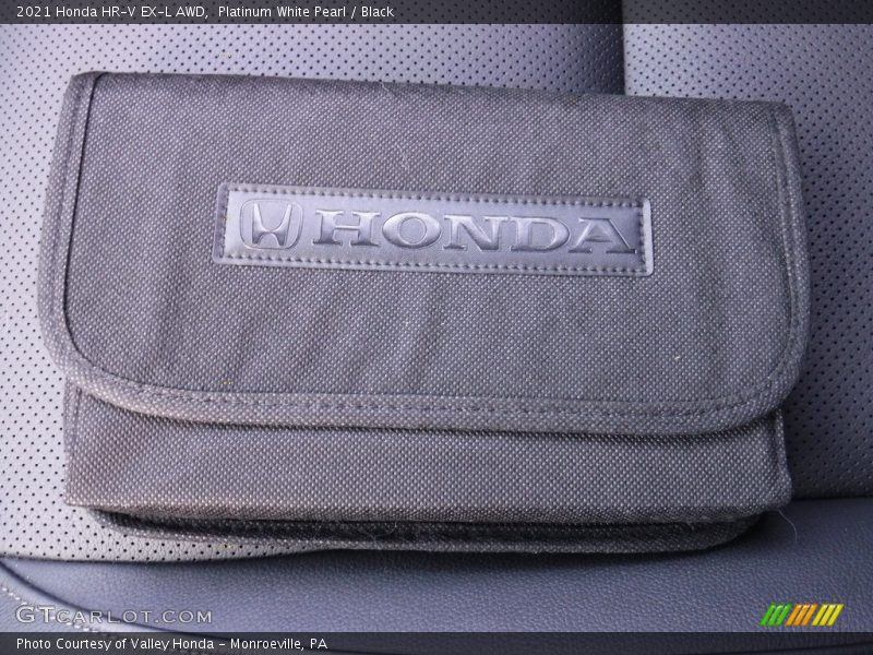 Platinum White Pearl / Black 2021 Honda HR-V EX-L AWD