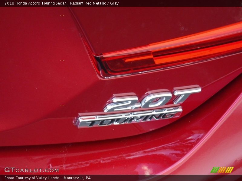 Radiant Red Metallic / Gray 2018 Honda Accord Touring Sedan
