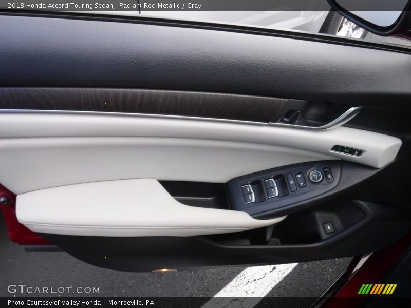 Radiant Red Metallic / Gray 2018 Honda Accord Touring Sedan