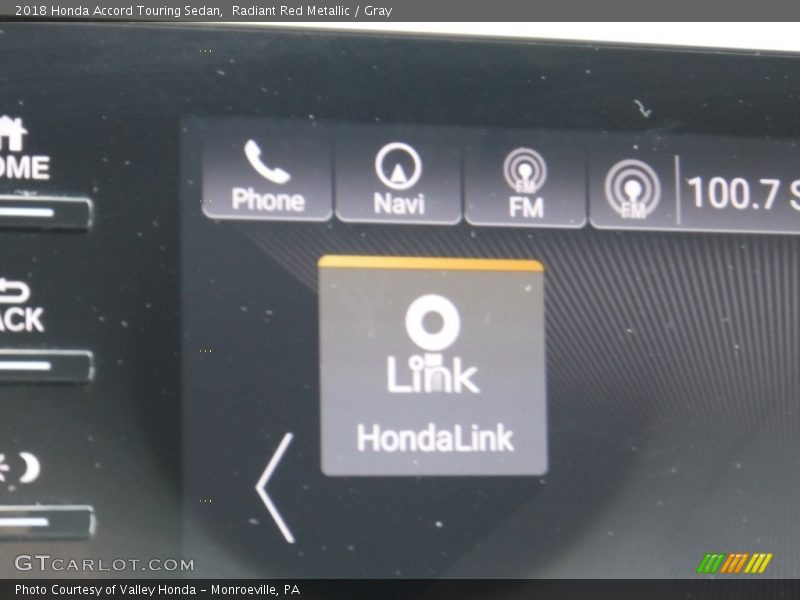 Radiant Red Metallic / Gray 2018 Honda Accord Touring Sedan