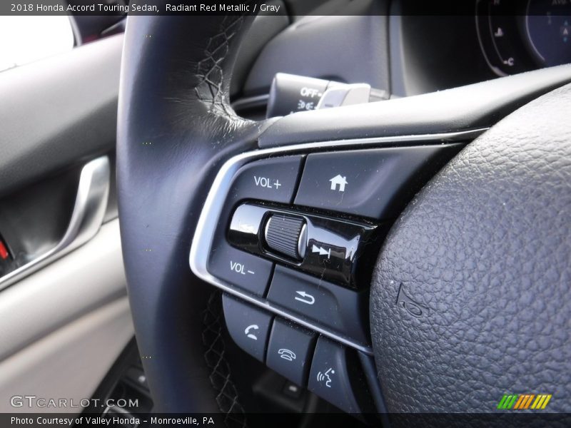 Radiant Red Metallic / Gray 2018 Honda Accord Touring Sedan