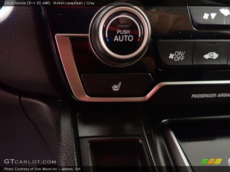 Molten Lava Pearl / Gray 2019 Honda CR-V EX AWD