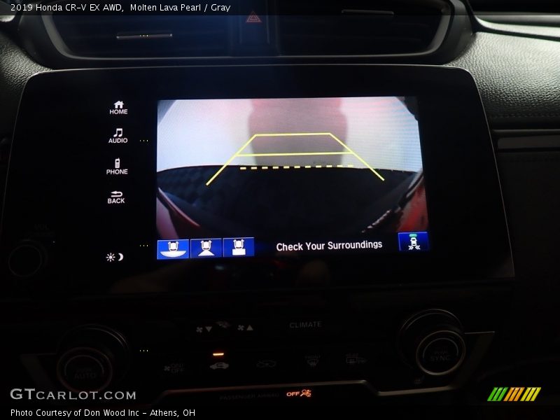 Molten Lava Pearl / Gray 2019 Honda CR-V EX AWD