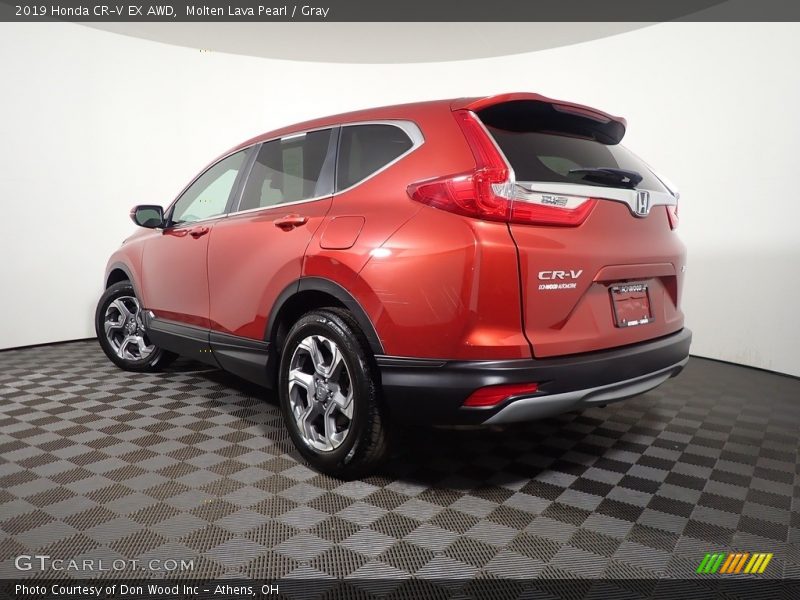 Molten Lava Pearl / Gray 2019 Honda CR-V EX AWD