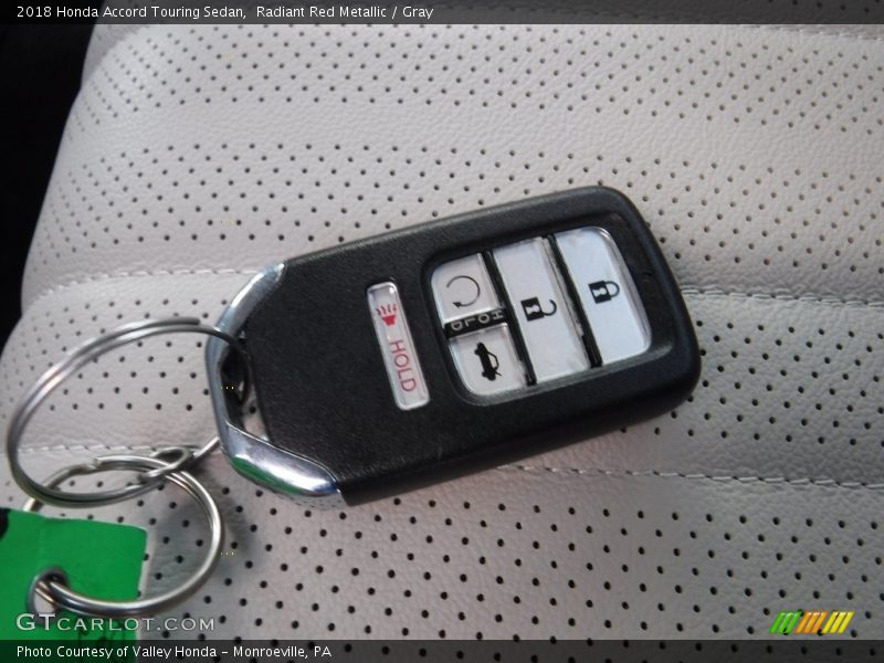 Radiant Red Metallic / Gray 2018 Honda Accord Touring Sedan