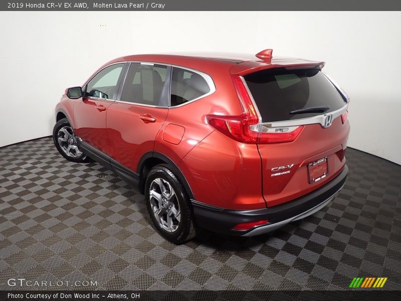 Molten Lava Pearl / Gray 2019 Honda CR-V EX AWD