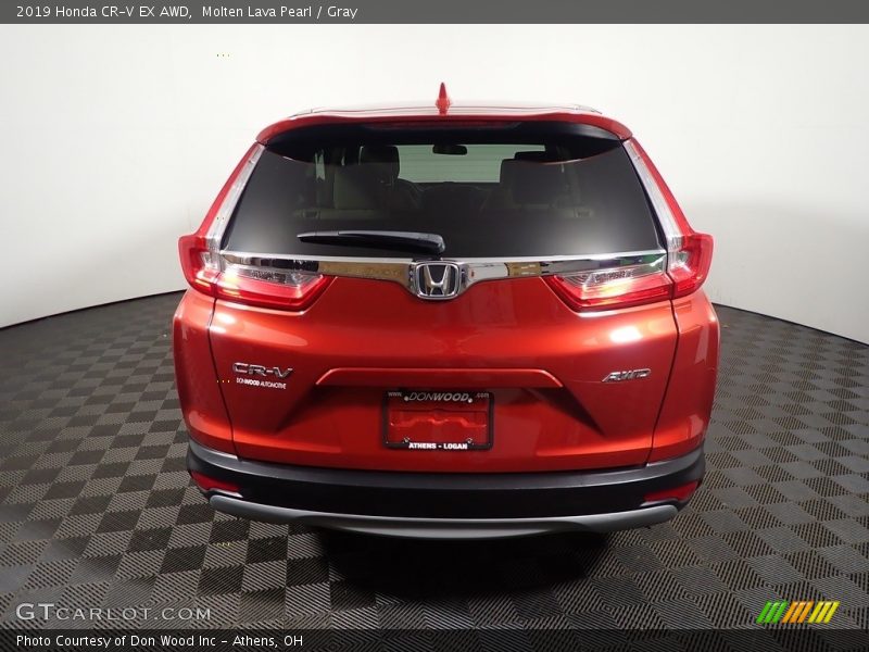 Molten Lava Pearl / Gray 2019 Honda CR-V EX AWD