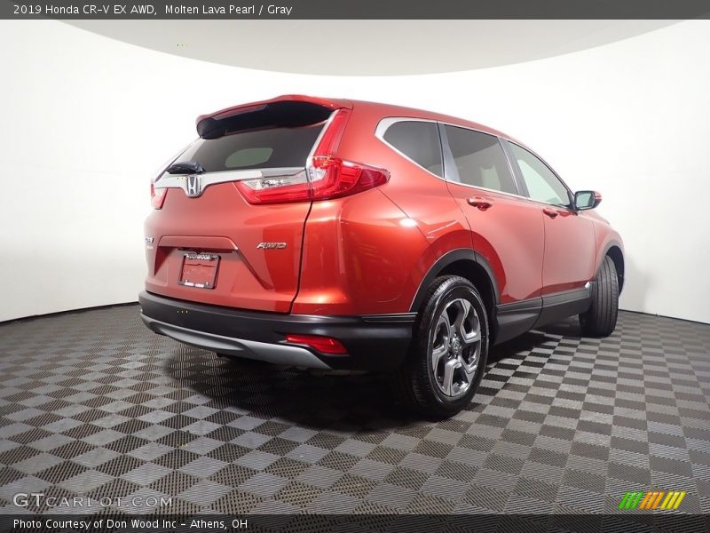 Molten Lava Pearl / Gray 2019 Honda CR-V EX AWD