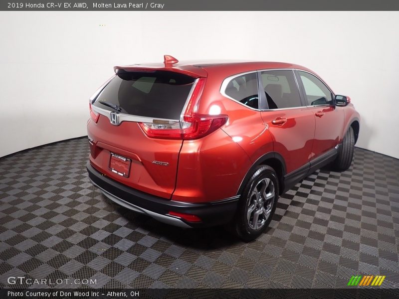 Molten Lava Pearl / Gray 2019 Honda CR-V EX AWD