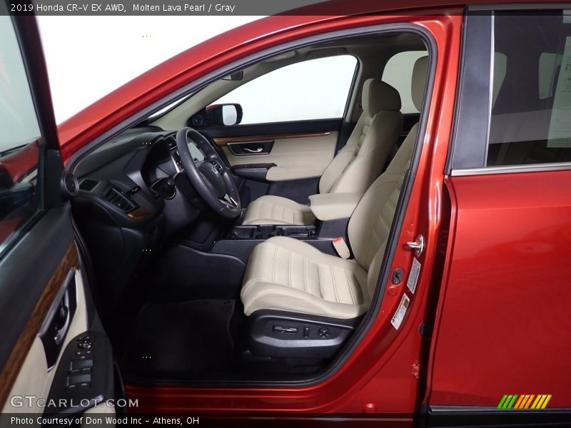 Molten Lava Pearl / Gray 2019 Honda CR-V EX AWD