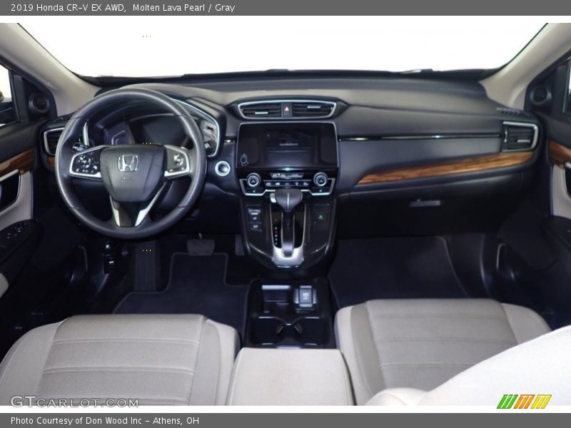 Molten Lava Pearl / Gray 2019 Honda CR-V EX AWD