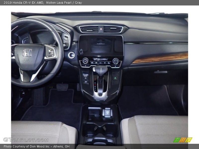 Molten Lava Pearl / Gray 2019 Honda CR-V EX AWD