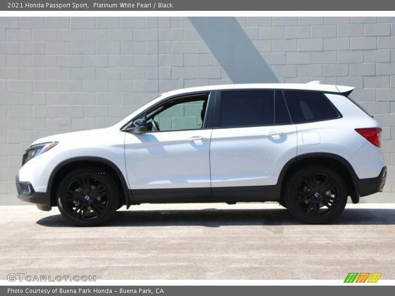 Platinum White Pearl / Black 2021 Honda Passport Sport