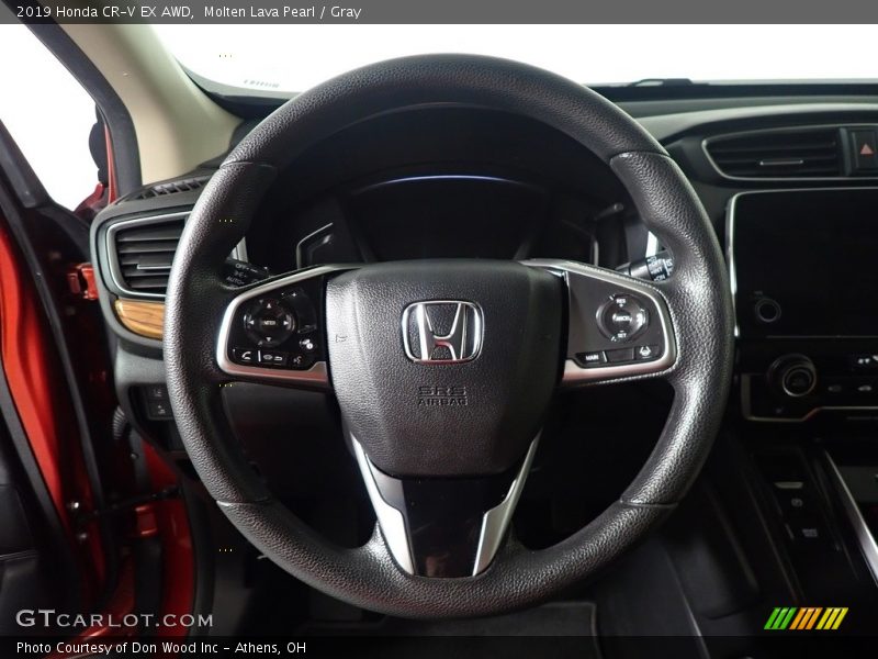 Molten Lava Pearl / Gray 2019 Honda CR-V EX AWD