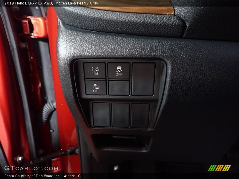 Molten Lava Pearl / Gray 2019 Honda CR-V EX AWD