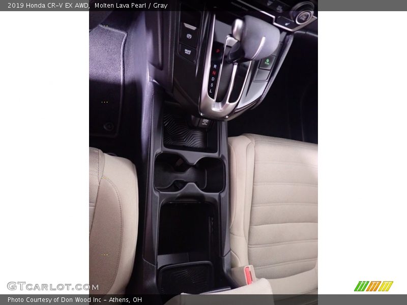 Molten Lava Pearl / Gray 2019 Honda CR-V EX AWD