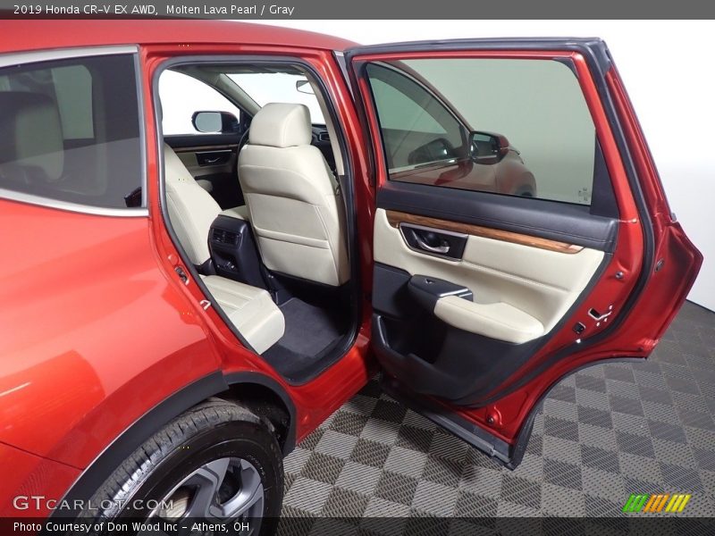 Molten Lava Pearl / Gray 2019 Honda CR-V EX AWD