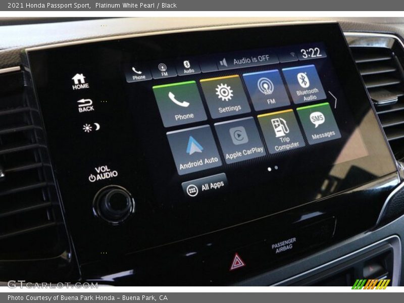 Platinum White Pearl / Black 2021 Honda Passport Sport