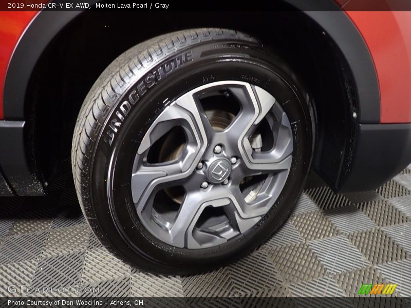 Molten Lava Pearl / Gray 2019 Honda CR-V EX AWD