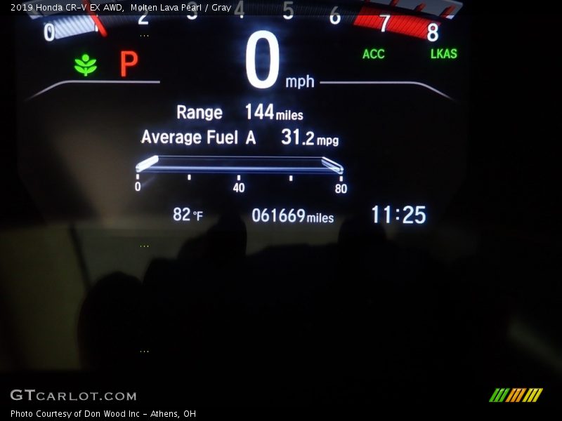 Molten Lava Pearl / Gray 2019 Honda CR-V EX AWD