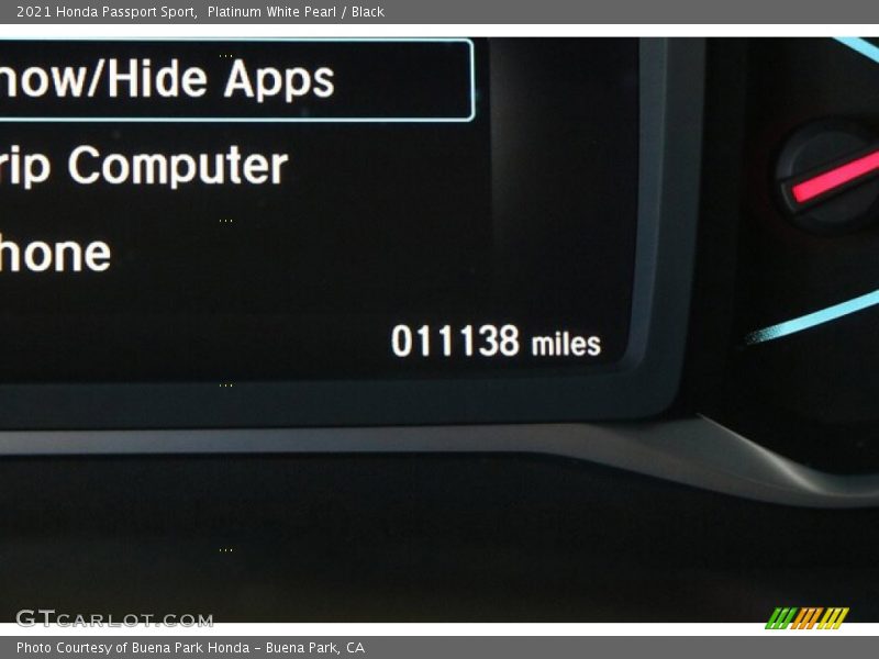 Platinum White Pearl / Black 2021 Honda Passport Sport